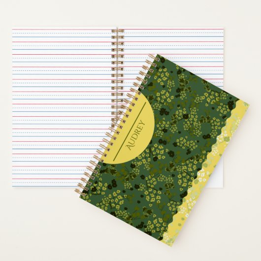 KLEINE BLUME GRÜN & GELBE NOTIZBLOCK (Innen)