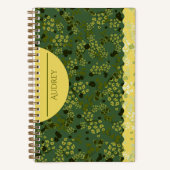 KLEINE BLUME GRÜN & GELBE NOTIZBLOCK (Vorderseite)