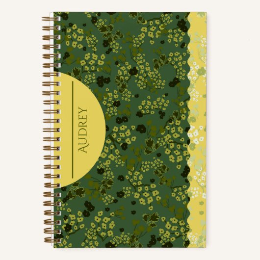 KLEINE BLUME GRÜN & GELBE NOTIZBLOCK (Vorderseite)