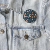 Kleine Blume hellblaues Muster Button (Beispiel)
