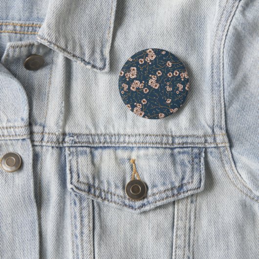Kleine Blume hellblaues Muster Button (Beispiel)