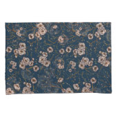 Kleine Blume hellblaues Muster Kissenbezug (Vorderseite-Rechts)