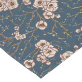 Kleine Blume hellblaues Muster Kurzer Tischläufer (Ecke)