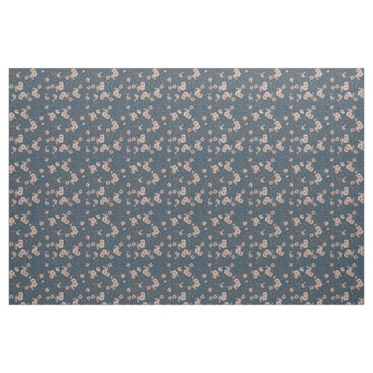 Kleine Blume hellblaues Muster Stoff (Fat Quarter (45,7 x 55,9 cm))
