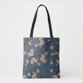 Kleine Blume hellblaues Muster Tasche (Vorderseite)
