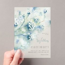 Kleine Blume Hochzeit Acryleinladungen