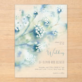 Kleine Blume Hochzeit Acryleinladungen (Vorderseite)