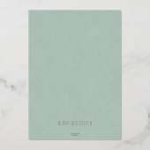 Kleine Blume Hochzeit Folieneinladung (Rückseite)