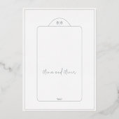 Kleine Blume Hochzeit speichern das Datum Folieneinladung (Rückseite)