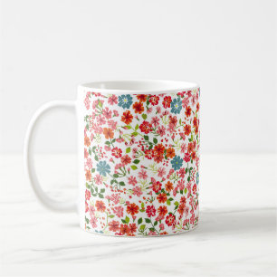 Kleine Blume, im Stile von calico nahtloser Backgr Kaffeetasse