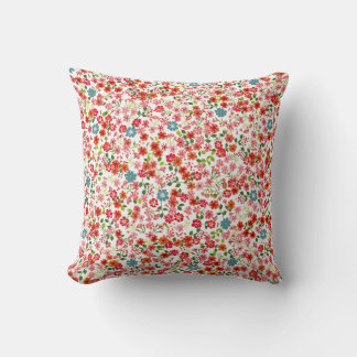 Kleine Blume, im Stile von calico nahtloser Backgr Kissen