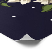 Kleine Blume in rosa Gelb und Braun mit grünem Lei Poster (Ecke)