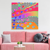 KLEINE BLUME RED MIX ABSTRAKT LEINWANDDRUCK (Insitu (Wohnzimmer))