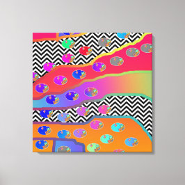 KLEINE BLUME RED MIX ABSTRAKT LEINWANDDRUCK