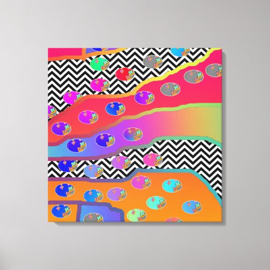 KLEINE BLUME RED MIX ABSTRAKT LEINWANDDRUCK (Vorderseite)