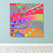 KLEINE BLUME RED MIX ABSTRAKT LEINWANDDRUCK (Insitu (Holzboden))