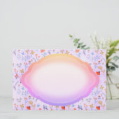 Kleine Blume rosa lila Briefpapier (Stehend Vorderseite)