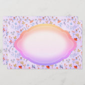 Kleine Blume rosa lila Briefpapier (Vorne/Hinten)