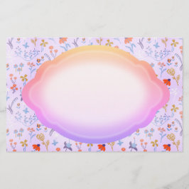 Kleine Blume rosa lila Briefpapier