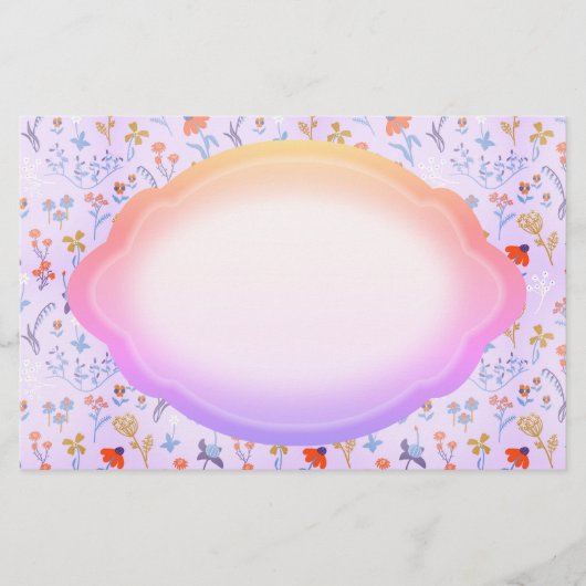 Kleine Blume rosa lila Briefpapier (Vorderseite)