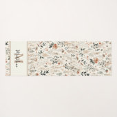 Kleine Blume Rustikales Chic-Muster-Monogramm Yogamatte (Rückseite (Horizontal))