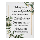 Kleine Blume und Blätter mit Phantastischem Gottes Poster (Vorderseite)