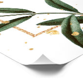 Kleine Blume und Blätter mit Phantastischem Gottes Poster (Ecke)