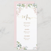 kleine Blume und Grüngerichte Menükarte (Vorne/Hinten)