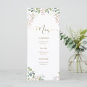 kleine Blume und Grüngerichte Menükarte (Stehend Vorderseite)