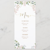 kleine Blume und Grüngerichte Menükarte (Vorderseite)