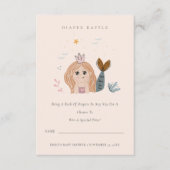 Kleine Blush Meerjungfrau Windelwanne Kinderdusche Begleitkarte (Vorderseite)