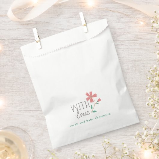 Kleine Blüten-Handschrift Geschenktütchen (Ausgeschnitten)