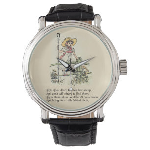 Kleine Bo-Peep: Klassiker Kate Greenaway Nursery Armbanduhr