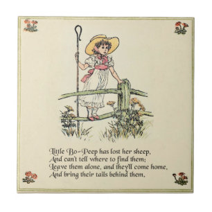 Kleine Bo-Peep: Klassiker Kate Greenaway Nursery Fliese