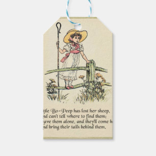 Kleine Bo-Peep: Klassiker Kate Greenaway Nursery Geschenkanhänger