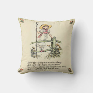 Kleine Bo-Peep: Klassiker Kate Greenaway Nursery Kissen
