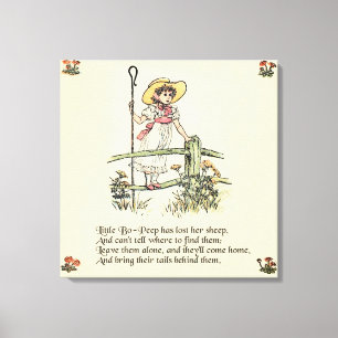 Kleine Bo-Peep: Klassiker Kate Greenaway Nursery Leinwanddruck