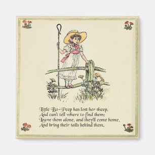 Kleine Bo-Peep: Klassiker Kate Greenaway Nursery Magnet