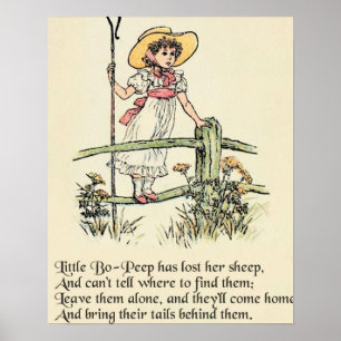 Kleine Bo-Peep: Klassiker Kate Greenaway Nursery Poster