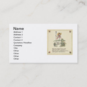 Kleine Bo-Peep: Klassiker Kate Greenaway Nursery Visitenkarte