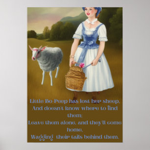 Kleine Bo-Pep hat ihren Schafspass niedlich verlor Poster
