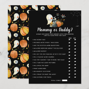 Kleine Boo-Baby-Party Mamma-oder-Papa-Spiel Einladung