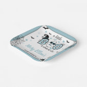 KLEINE BOO BLUE HALLOWEEN BABY DUSCHE PAPPTELLER (Gewinkelt)