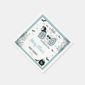 KLEINE BOO BLUE HALLOWEEN BABY DUSCHE SERVIETTE (Ecke)