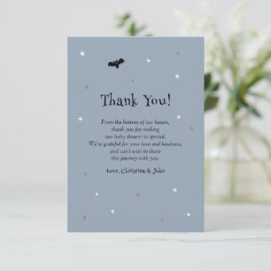 Kleine Boo Blue Halloween-Geist Baby Shower Dankeskarte