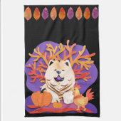 KLEINE BOO Creme Chow Geschirrtuch