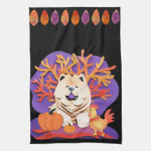 KLEINE BOO Creme Chow Geschirrtuch (Vertikal)