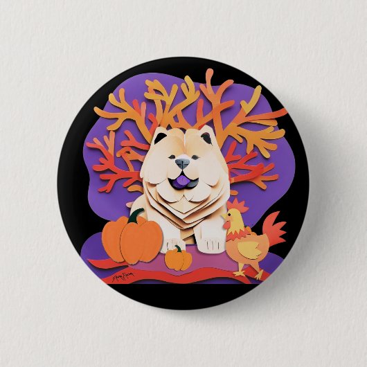 KLEINE BOO Creme Chow Größe auswählen Button (Vorderseite)