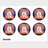 KLEINE BOO Creme Chow Größe auswählen Runder Aufkleber (Blatt)