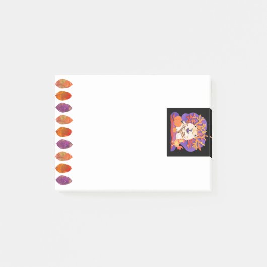 KLEINE BOO Creme Chow Post-it Klebezettel (Vorderseite)